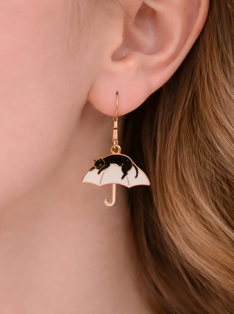 Pendiente flor rosada